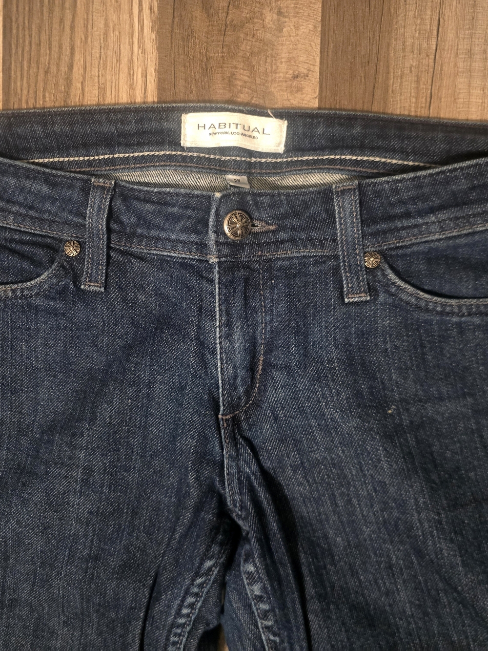 Habitual Women's Indigo Low Rise Boot Cut Jeans